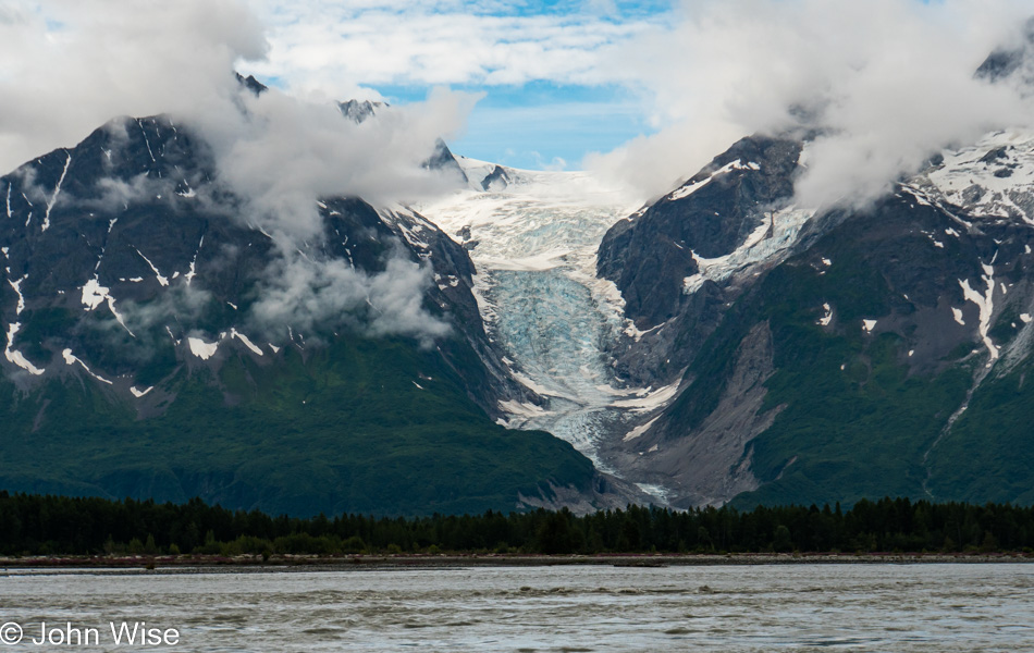 Hanging glacier along the Alsek in British Columbia, Canada