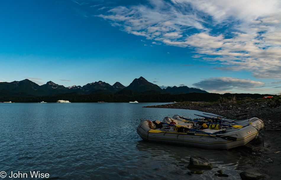 On the Alsek Lake in Alaska, United States