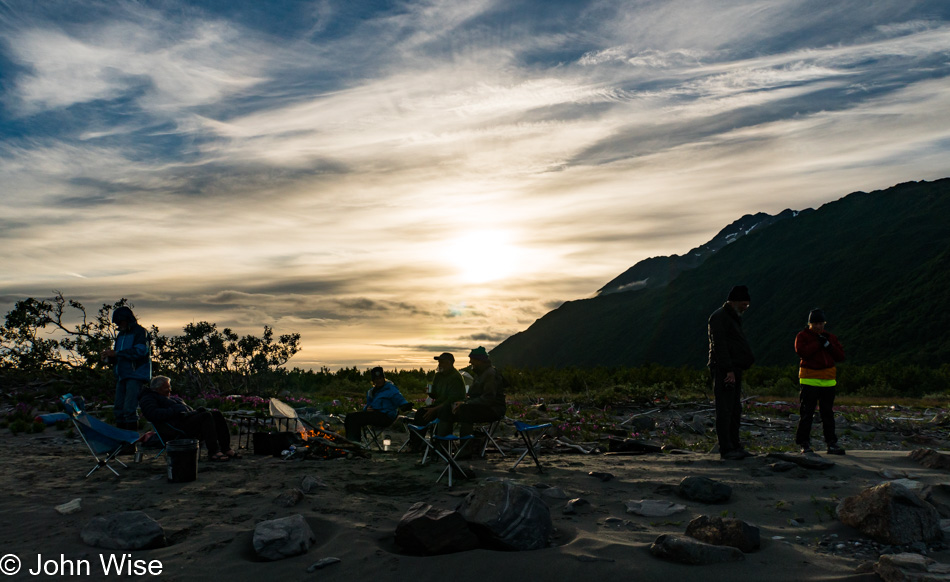 Sunset on Alsek Lake in Alaska, United States