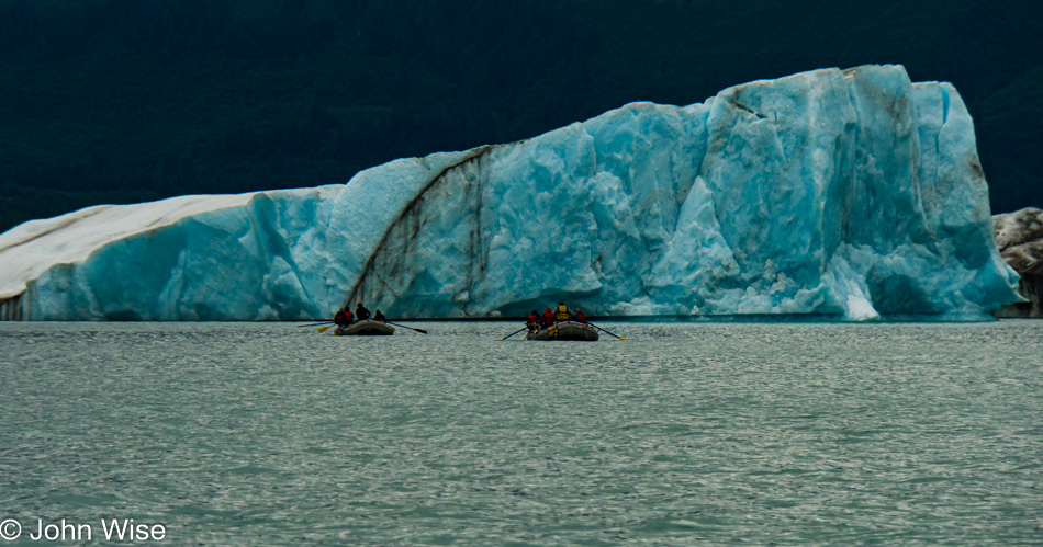 Out on the Alsek Lake in Alaska