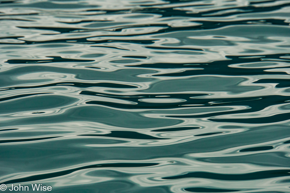 Surface of Alsek Lake in Alaska