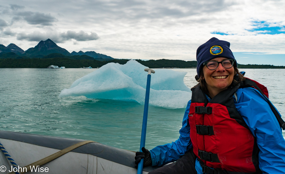 Caroline Wise on Alsek Lake in Alaska