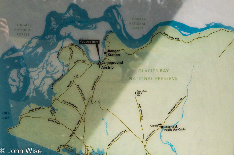 Map of Dry Bay, Alaska