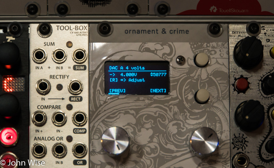 Calibrating the Ornament & Crime Eurorack Module