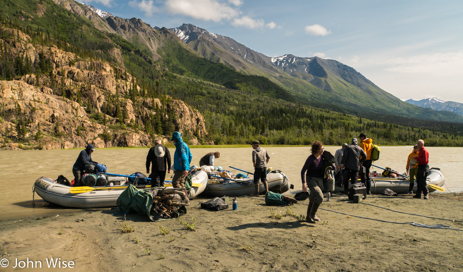 The put-in at Serpentine Creek in Kluane National Park Yukon, Canada