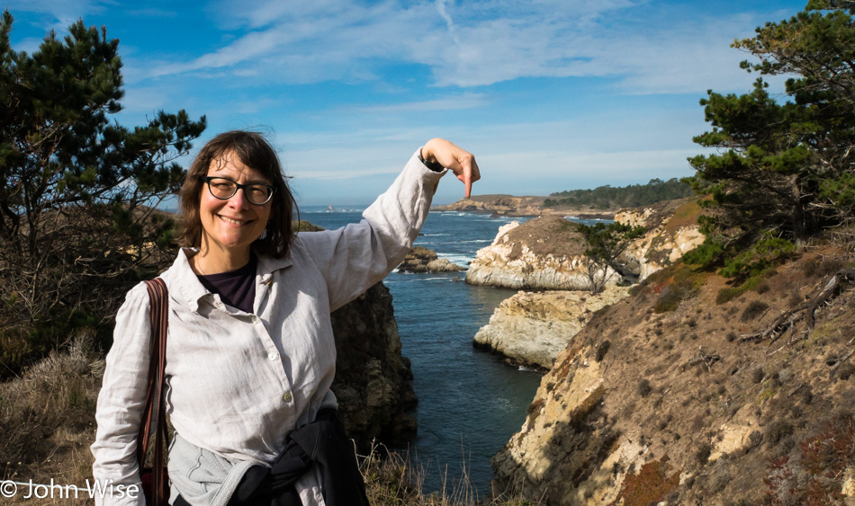 Caroline Wise at the southern end of Point Lobos State Natural Reserve
