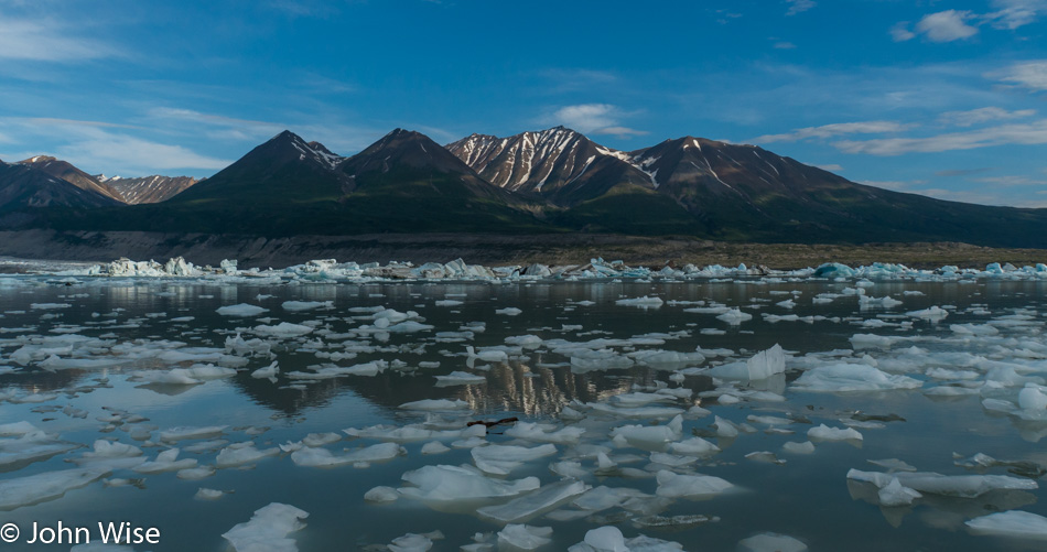Ice in Lowell Lake on the Alsek River in Kluane National Park Yukon, Canada
