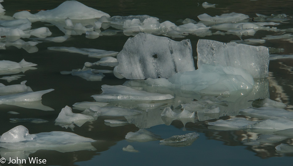 Ice in Lowell Lake on the Alsek River in Kluane National Park Yukon, Canada