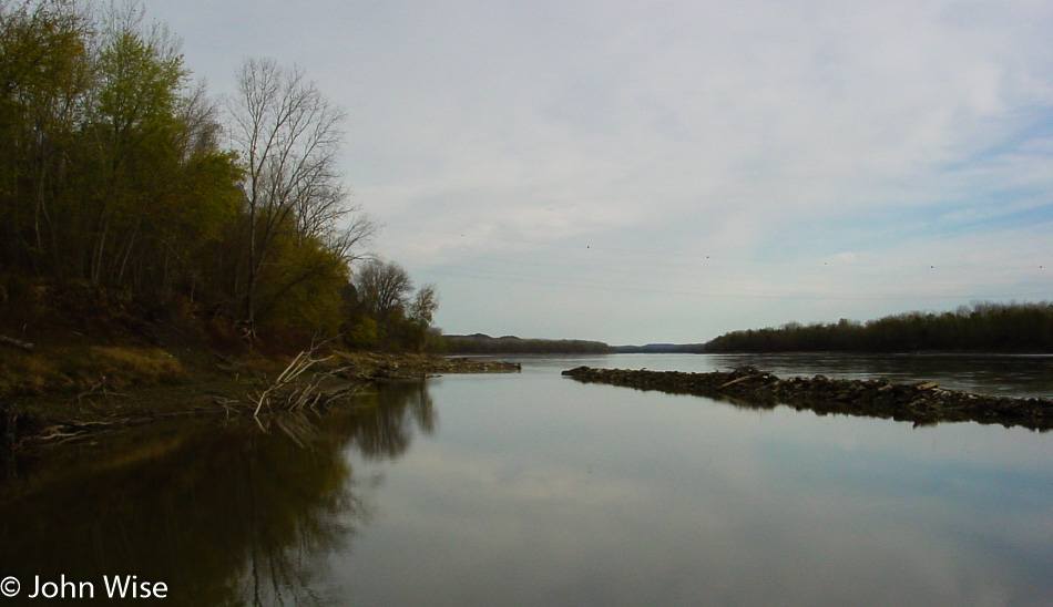 The Missouri river in Missouri