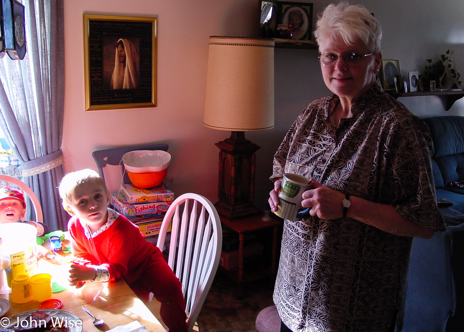 Lillian Marynowski and her grandchildren Jacob and Jonathan Marynowski in Buffalo, New York