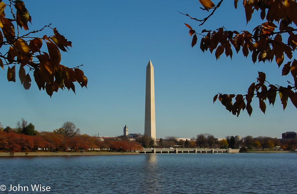 The Washington Monument as seen from across the Tidal Basin in Washington D.C.
