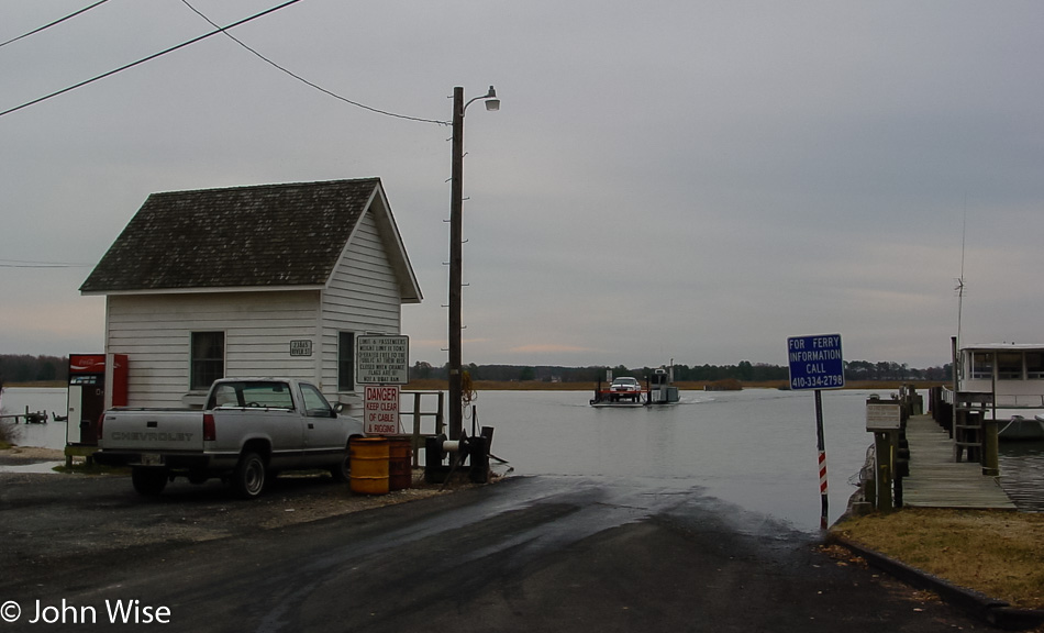 Ferry at Wicomico River in Whitehaven, Maryland