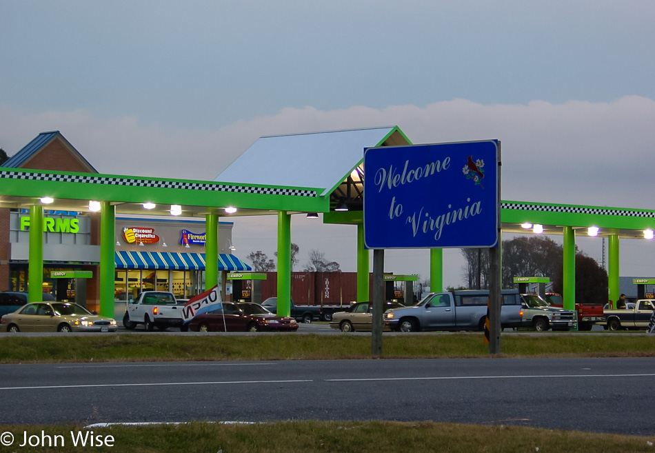 Welcome to Virginia state sign