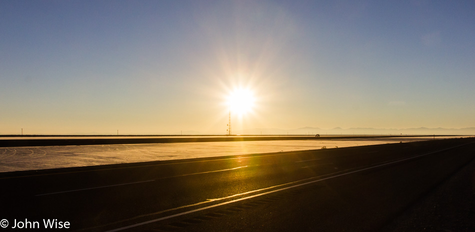 Bonneville Salt Flats in western Utah