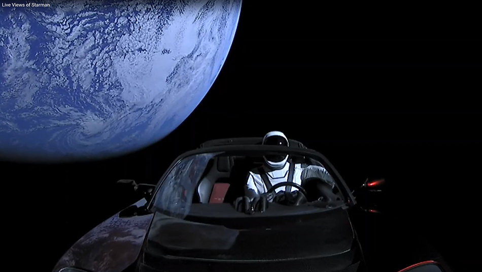 Tesla in space