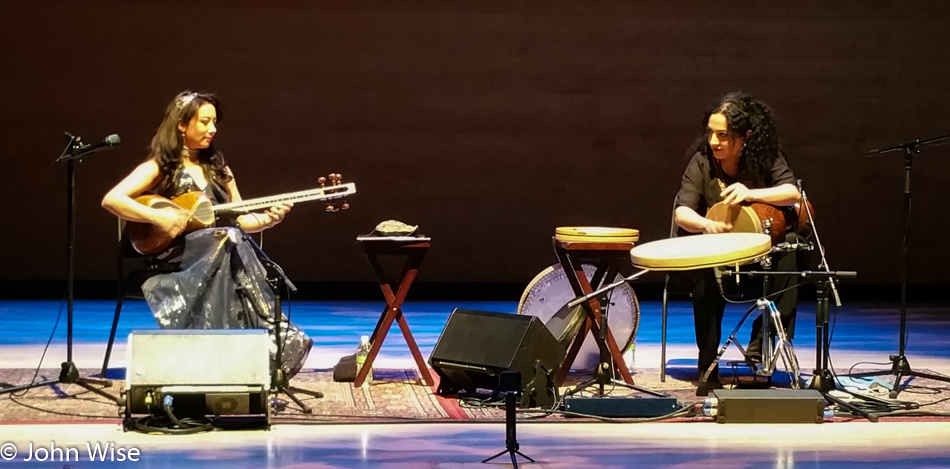 Sahba Motallebi with Naghmeh Farahmand at the Musical Instrument Museum in Phoenix, Arizona