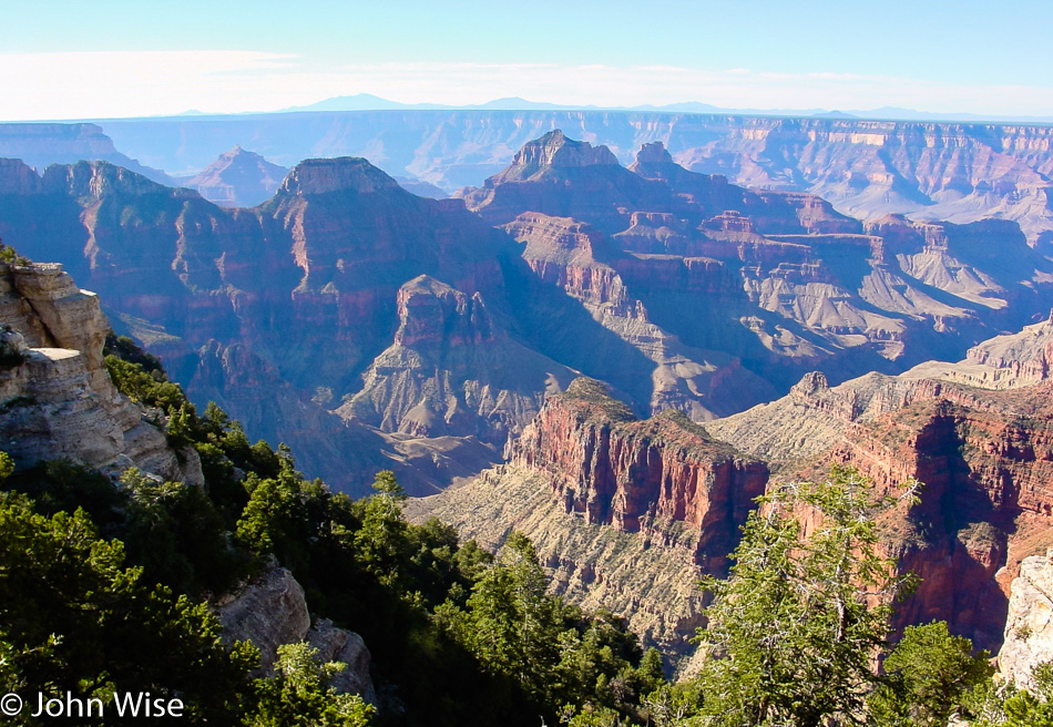 View from the north rim of the Grand Canyon in Arizona