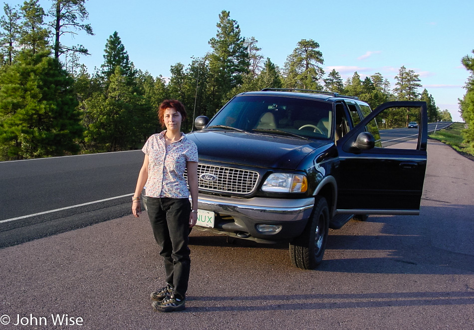 Caroline Wise on the Mogollon Rim in Northern Arizona