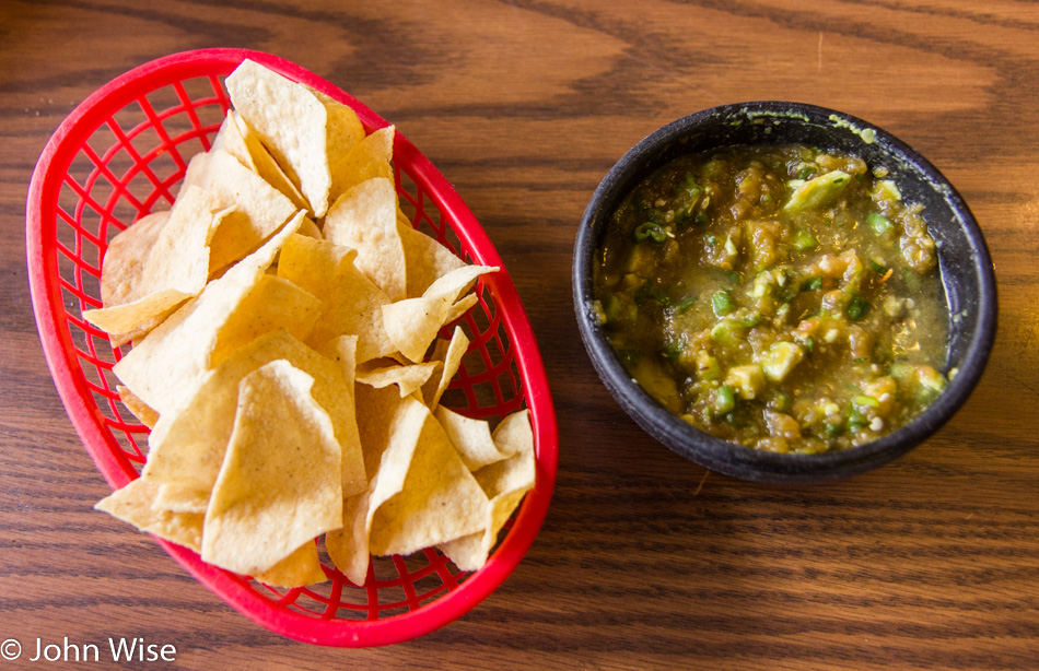 Spicy Salsa with Avocado at Ed's La Casita East in Globe, Arizona