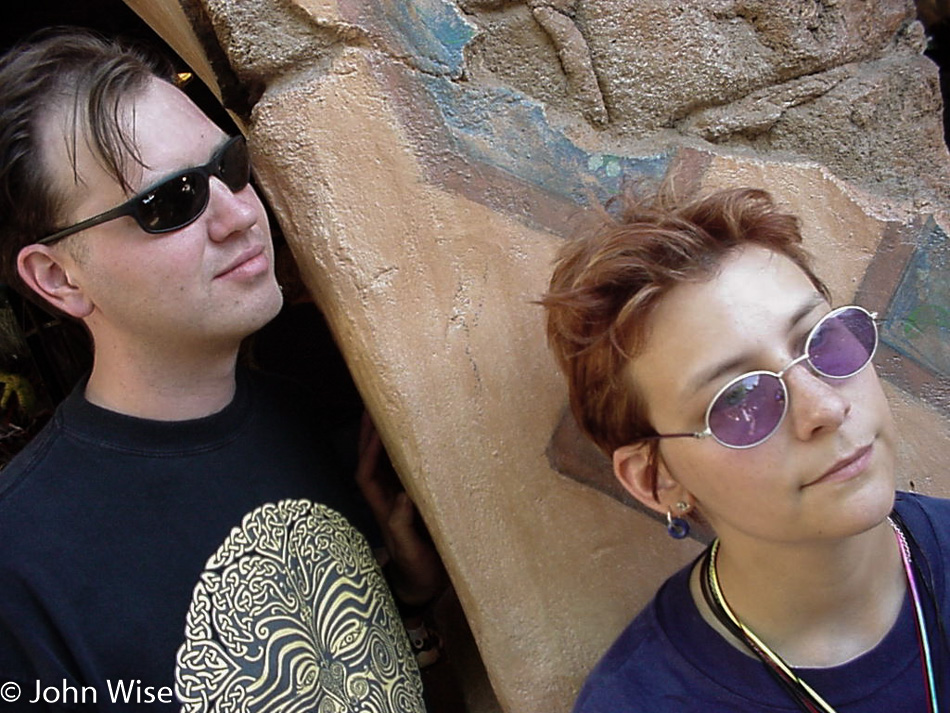 Robert Bell and Caroline Wise at Disneyland in Anaheim, California