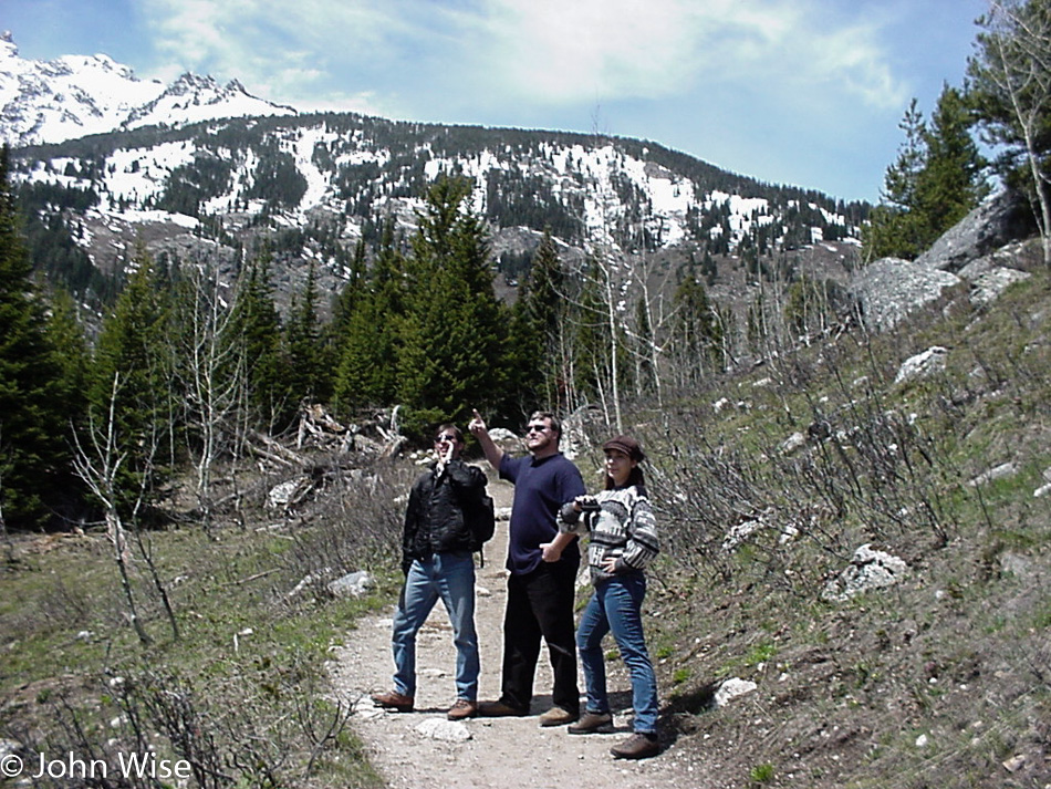Axel Rieke, John Wise, and Ruby Rieke in Grand Teton National Park, Wyoming