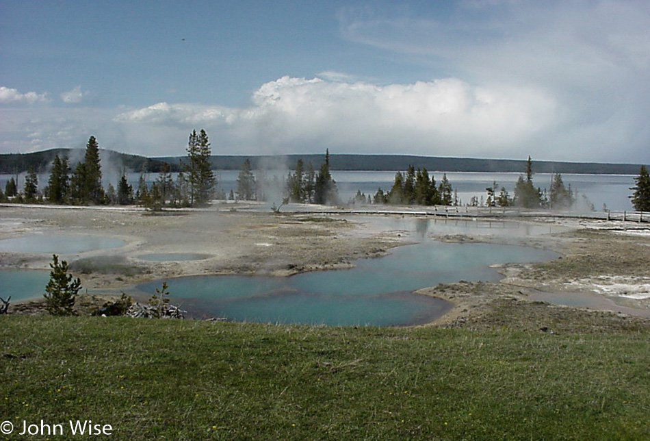West Thumb Geyser Basin in Yellowstone National Park Wyoming