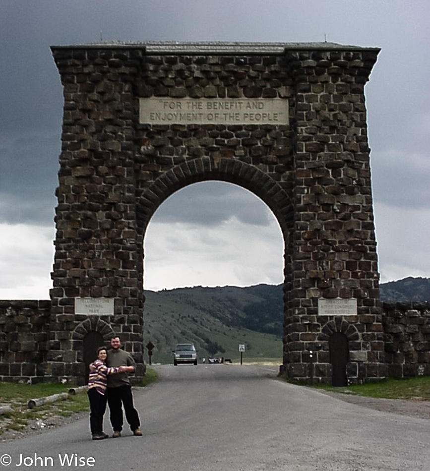 The Roosevelt Arch in Yellowstone National Park, Montana