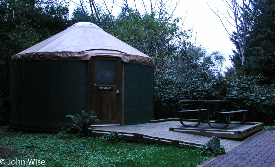 Yurt at Harris Beach State Park in Brookings, Oregon