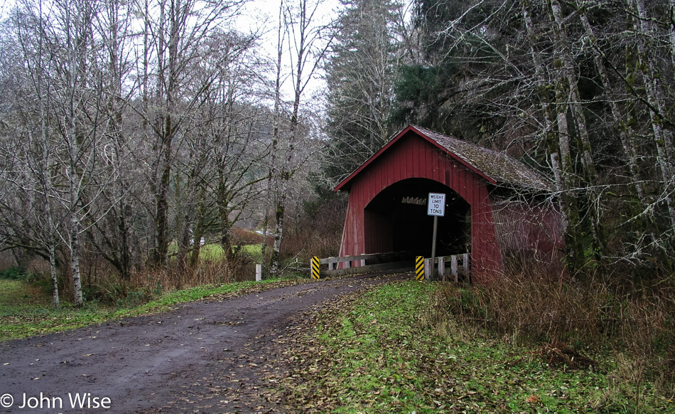 North Fork Yachats covered bridge in Yachats, Oregon