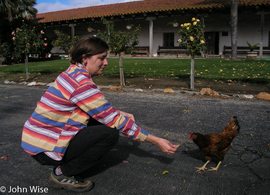 Caroline Wise at Soledad Mission in California