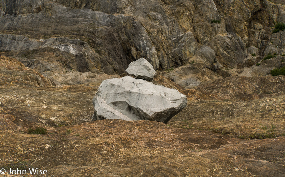 Glacial erratic on the trail to the Turnback Canyon Overlook on the Alsek River in British Columbia, Canada