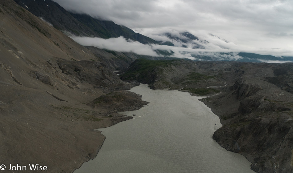 Flying over the Alsek River, Turnback Canyon, and the Tweedsmuir Glacier in British Columbia, Canada