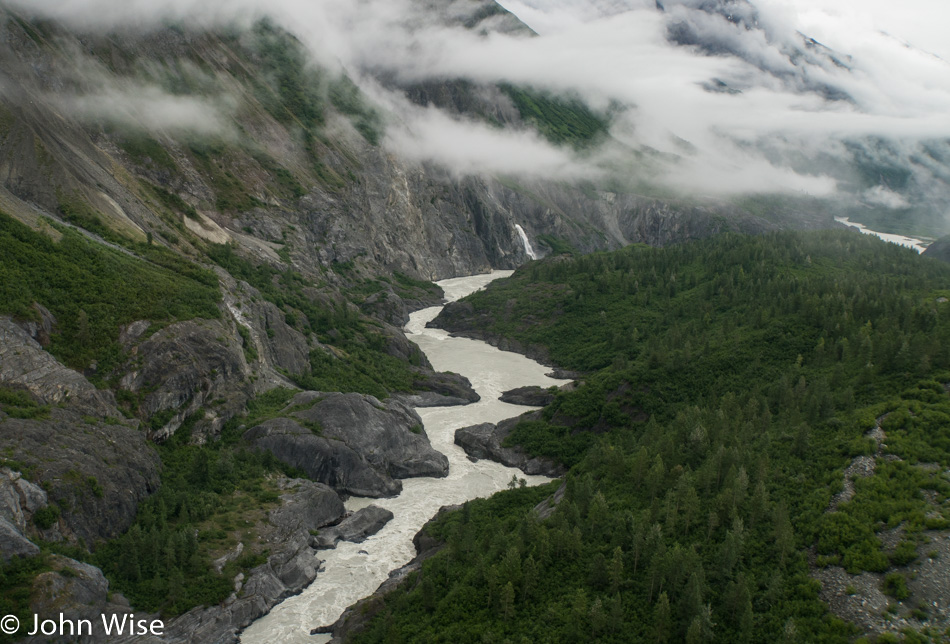 Flying over the Alsek River, Turnback Canyon, and the Tweedsmuir Glacier in British Columbia, Canada