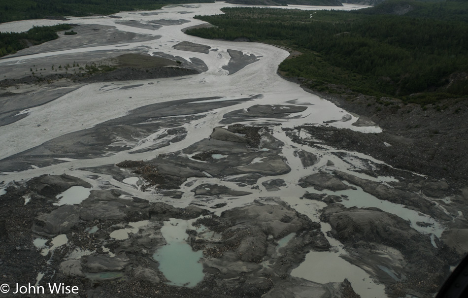 Flying over the Alsek River, Turnback Canyon, and the Tweedsmuir Glacier in British Columbia, Canada