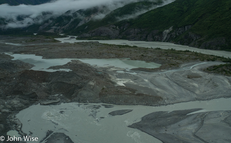 Flying over the Alsek River, Turnback Canyon, and the Tweedsmuir Glacier in British Columbia, Canada