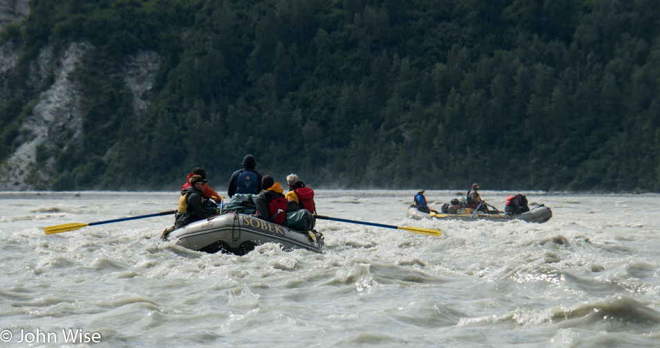 Rafting the Alsek River in British Columbia, Canada