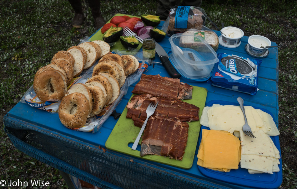 Lunch on the Alsek River in British Columbia, Canada
