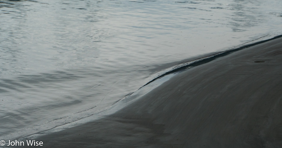 Alsek River in a calm corner in the United States