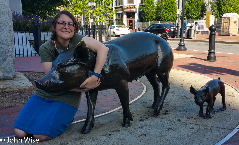 Caroline Wise on the streets of Asheville, North Carolina