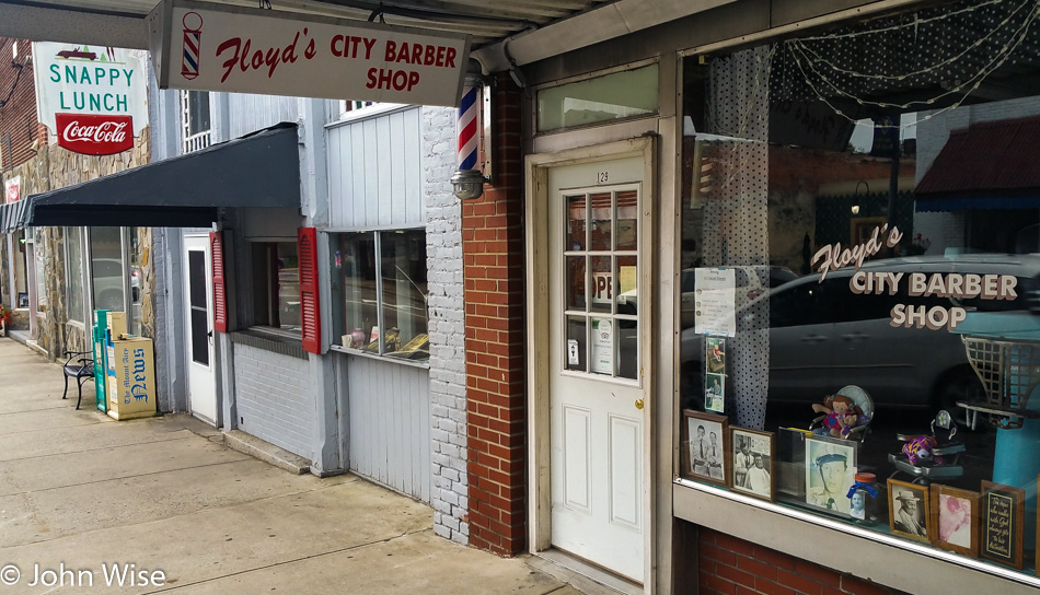 Floyd's Barbershop and Snappy Lunch in Mount Airy, North Carolina