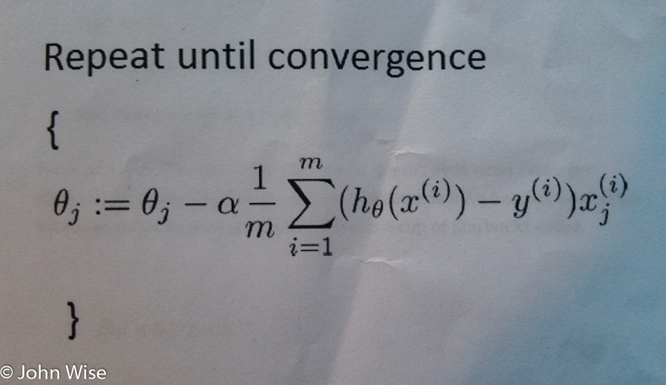 Algorithm known as gradient descent