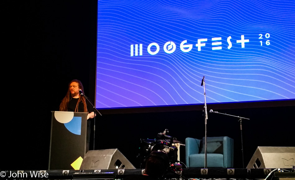Jaron Lanier giving his keynote at MoogFest in Durham, North Carolina