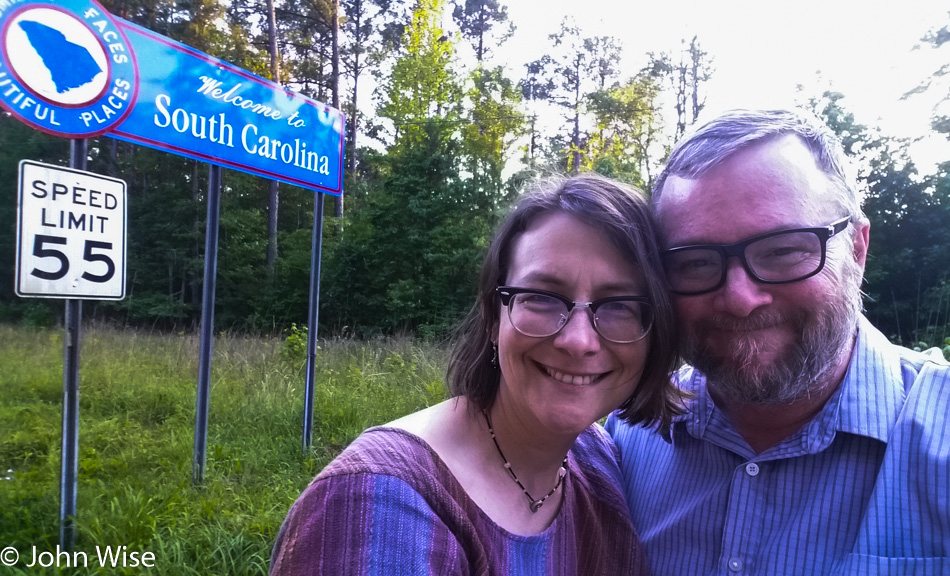 Caroline Wise and John Wise entering South Carolina