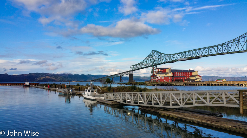 Astoria, Oregon looking across the Columbia River to Washington