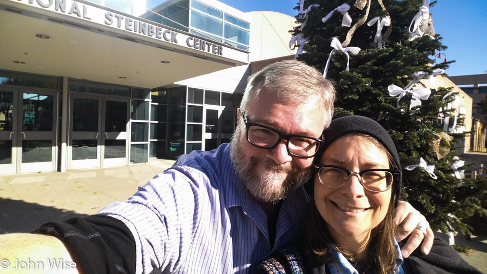 John Wise and Caroline Wise at the National Steinbeck Center in Salinas, California