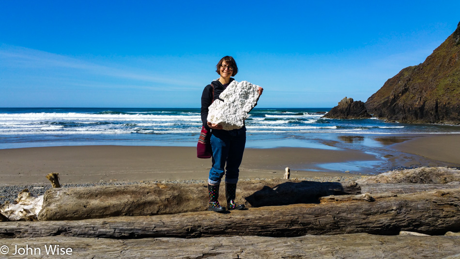 Caroline Wise at Ecola State Park north of Cannon Beach, Oregon