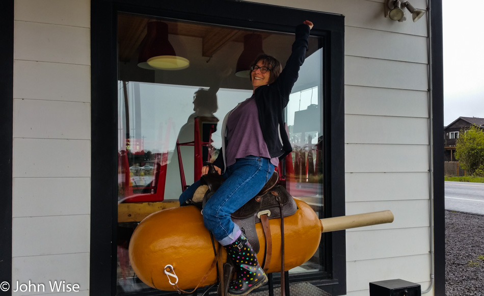 Caroline Wise at Pronto Pup in Rockaway Beach, Oregon