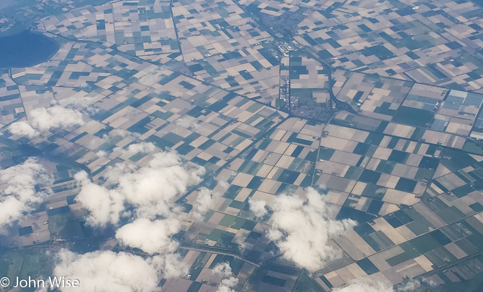 Rural European land from 30,000 feet