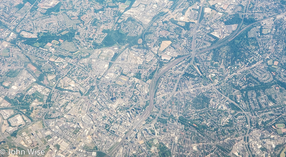 German city from 30,000 feet