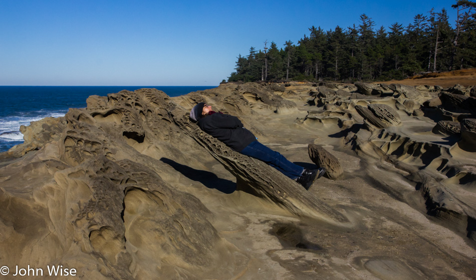 Caroline Wise at Shore Acres State Park in Oregon